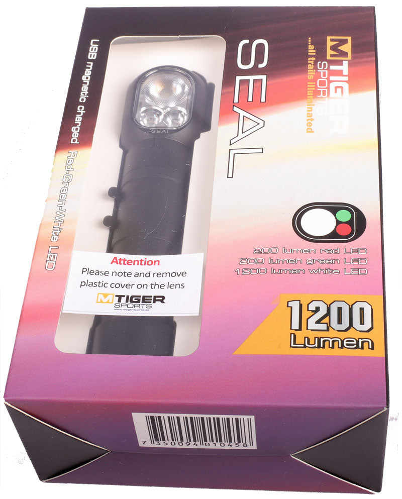 SEAL Multilampa 1200 Lumen Vit/Röd/Grön LED SVART / ONE SIZE
