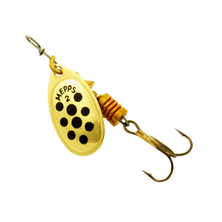 Med Prickar #3 Spinnare GULD/SVART / EN STL