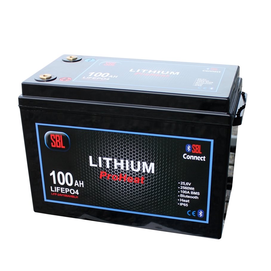 Lithium Batteri 24V 100 Ah Bluetooth Heat 100AH