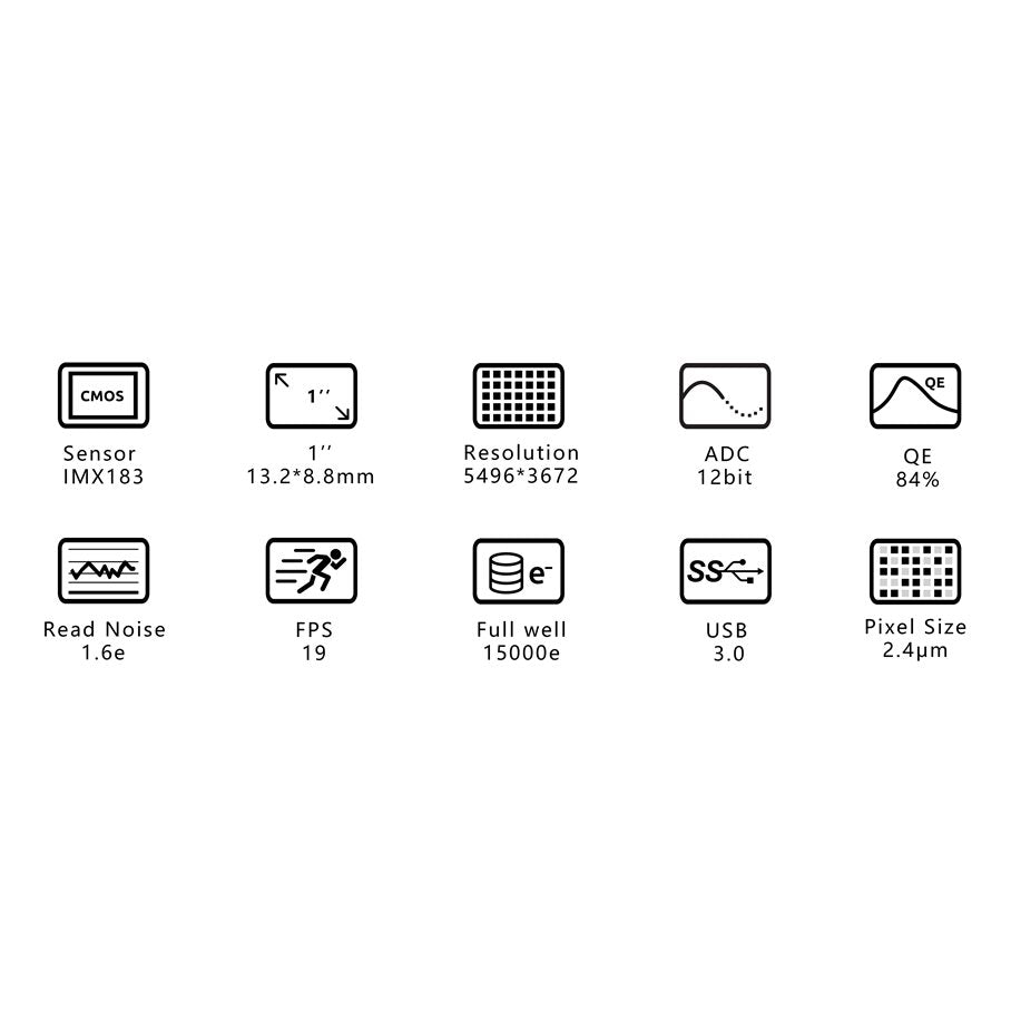 ASI 183 MC - Färgkamera med 20 MP 1