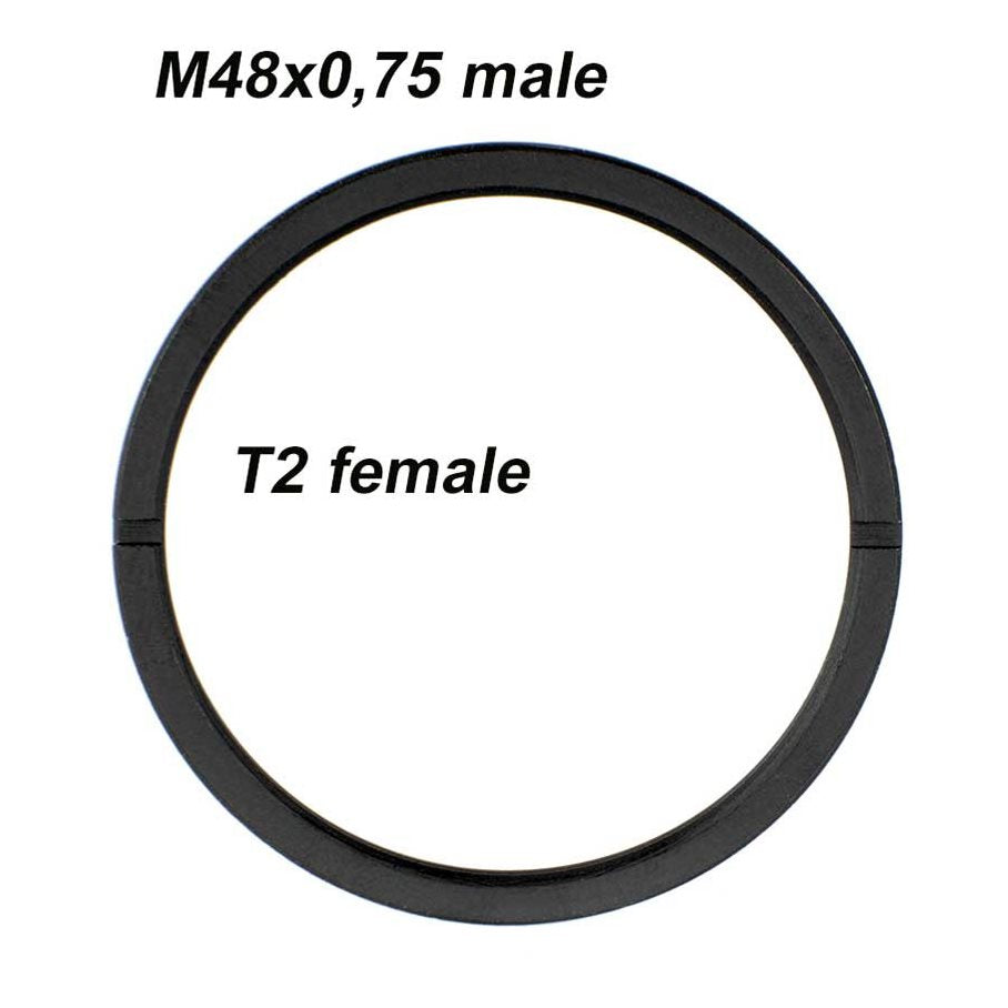 Adapter T2-M48 - Bygglängd 0 mm EN STL