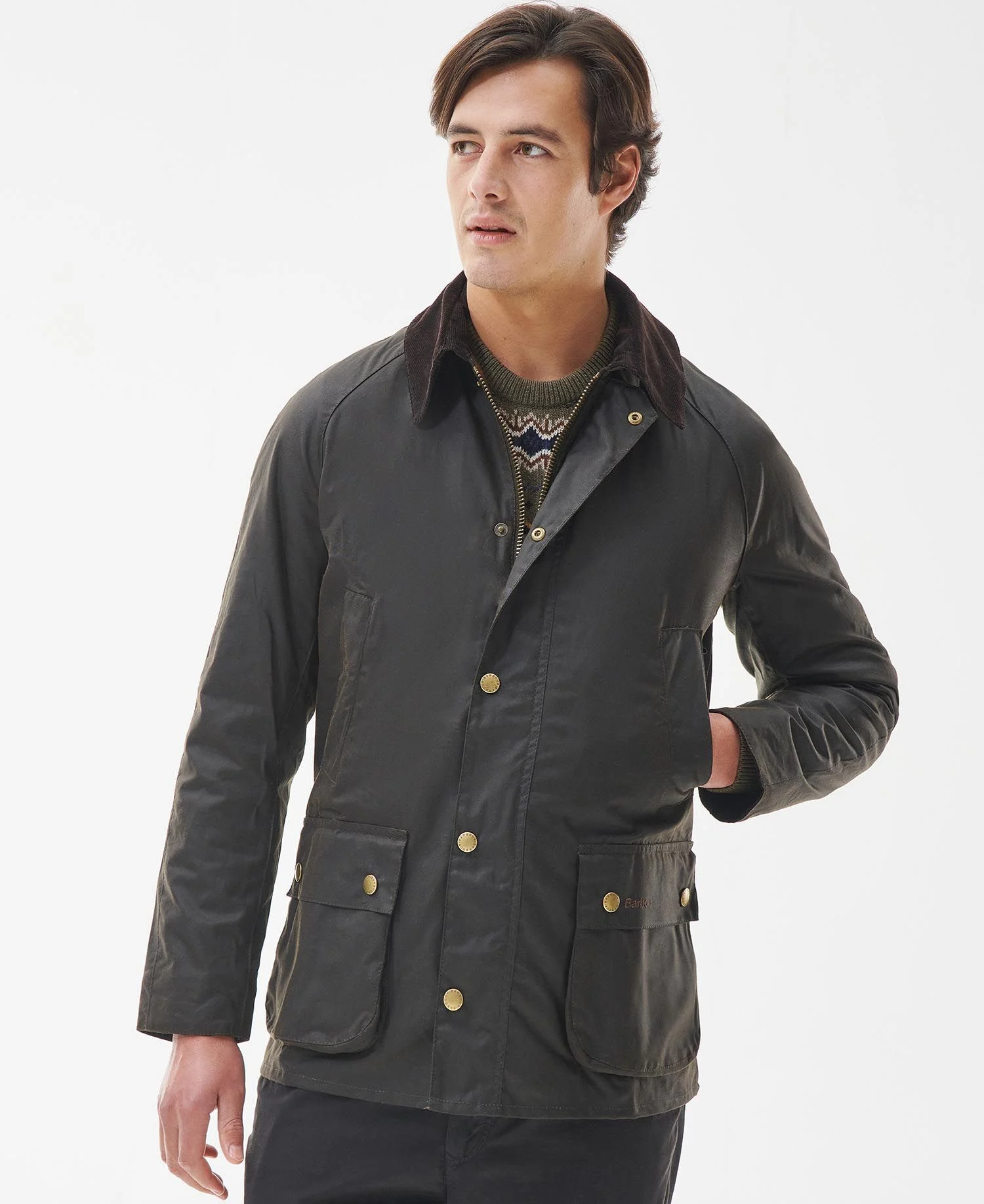 Ashby Wax Jacket OLIVE / M