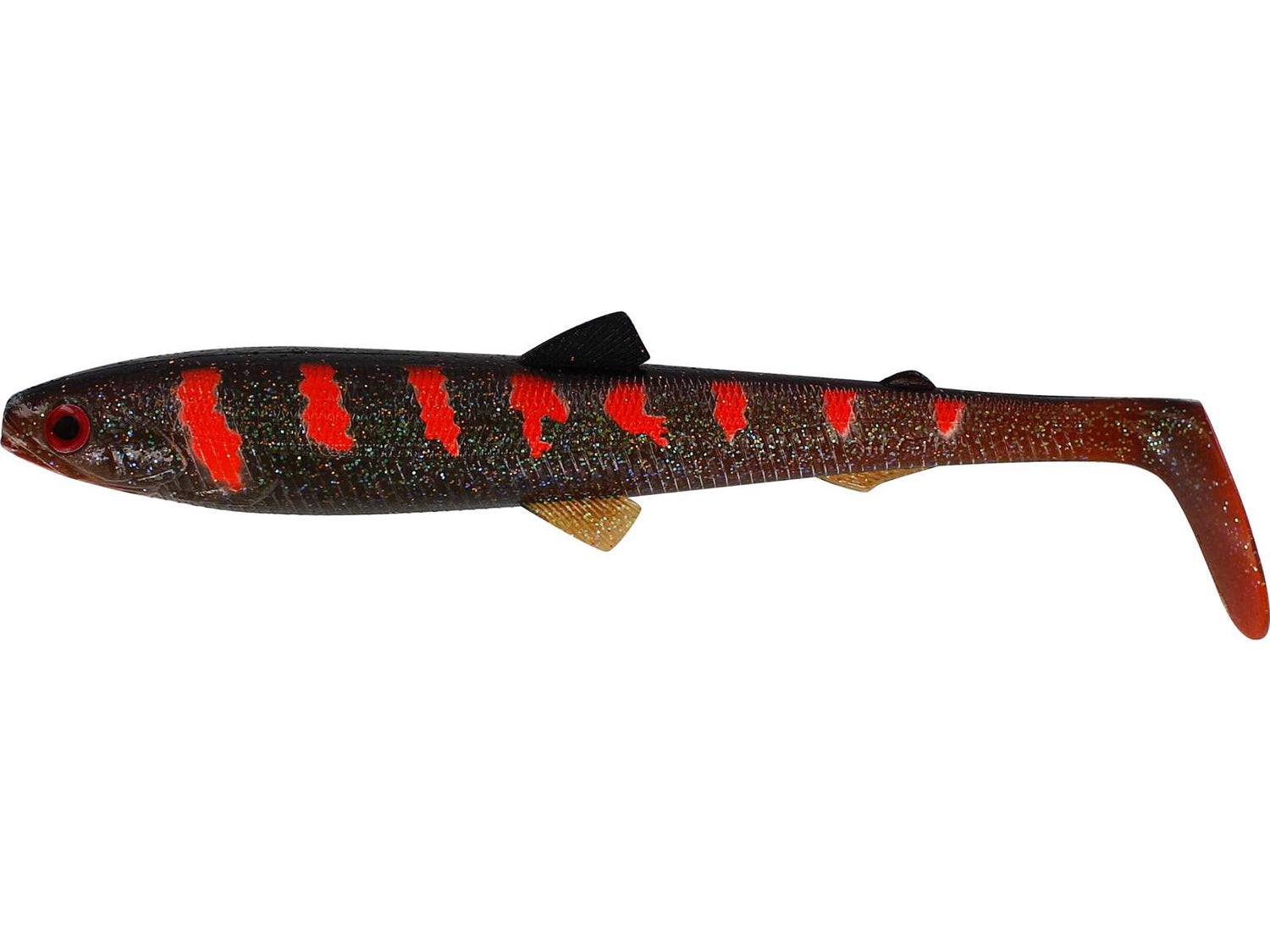 BullTeez Shadtail 18 cm Predatorbete 1 st MOTOROIL BLOOD / LÄNGD 18 CM & VIKT 53 G