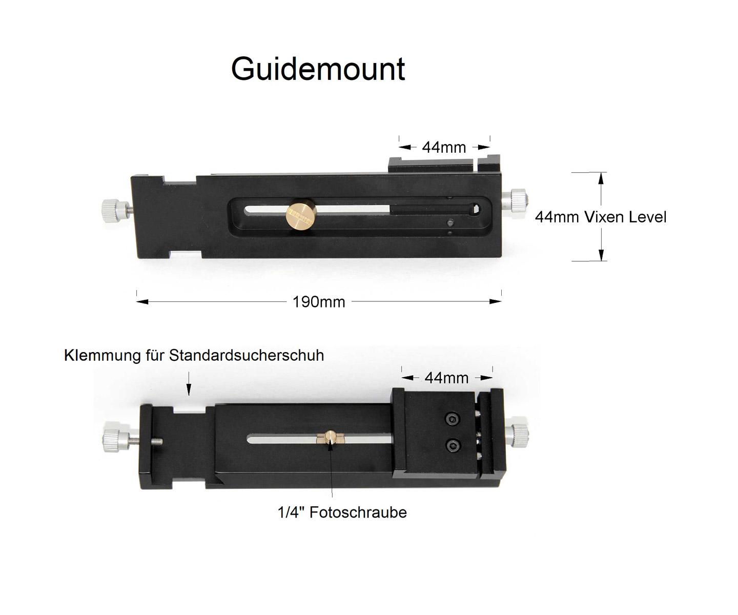 Vixenskena för parallellmontage av teleskop/kamera och guidekit EN STL