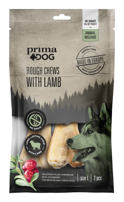 Rough Chews olika smaker 105gr,140gr 175 gr LAMB-CRANBERRY S 10 CM, 105 G