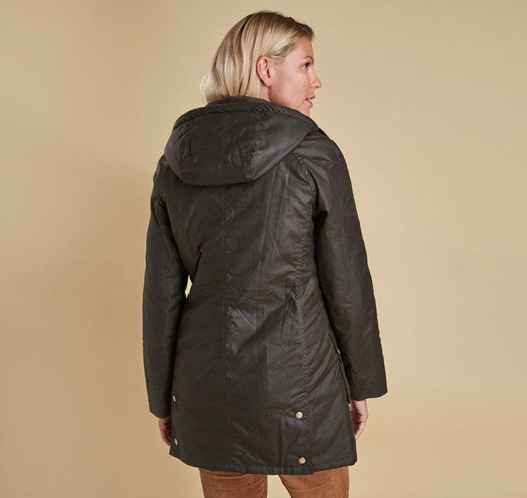 Bower Wax Jacket Dam OLIVE / UK 10-S