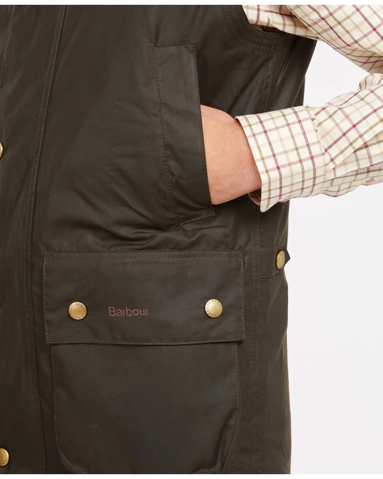 Westmorland Wax Gilet, Herr väst OLIVE / S