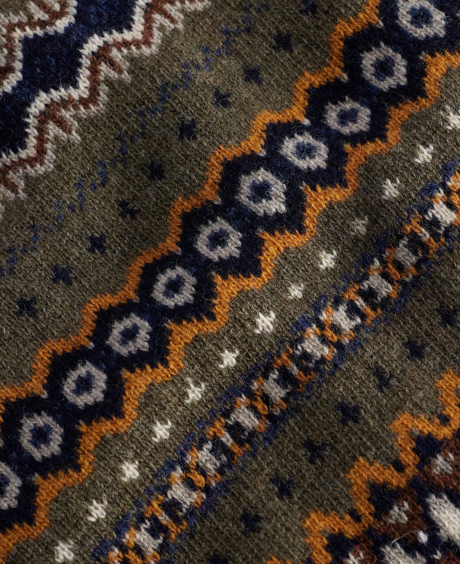 Case Fair Isle Crew, tröja herr WILLOW GREEN / M
