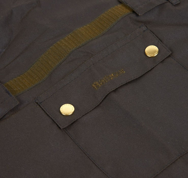 Wax Dog Coat 2in 1,hundtäcke i vaxad bomull med avtagbara fuskpälsdetaljer OLIVE / XS