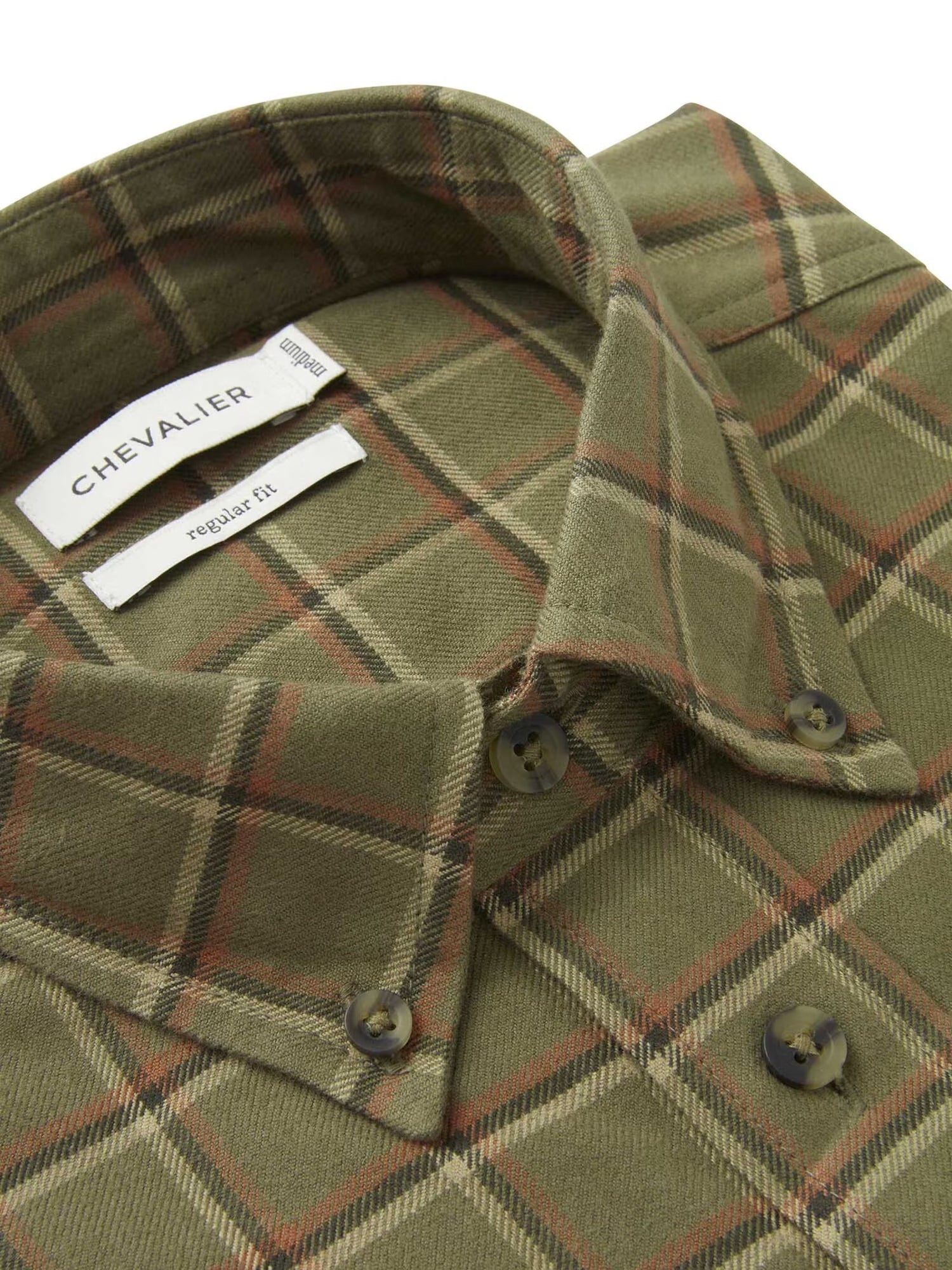Heron Flannel Shirt Men FIELD GREEN CHECKED / S