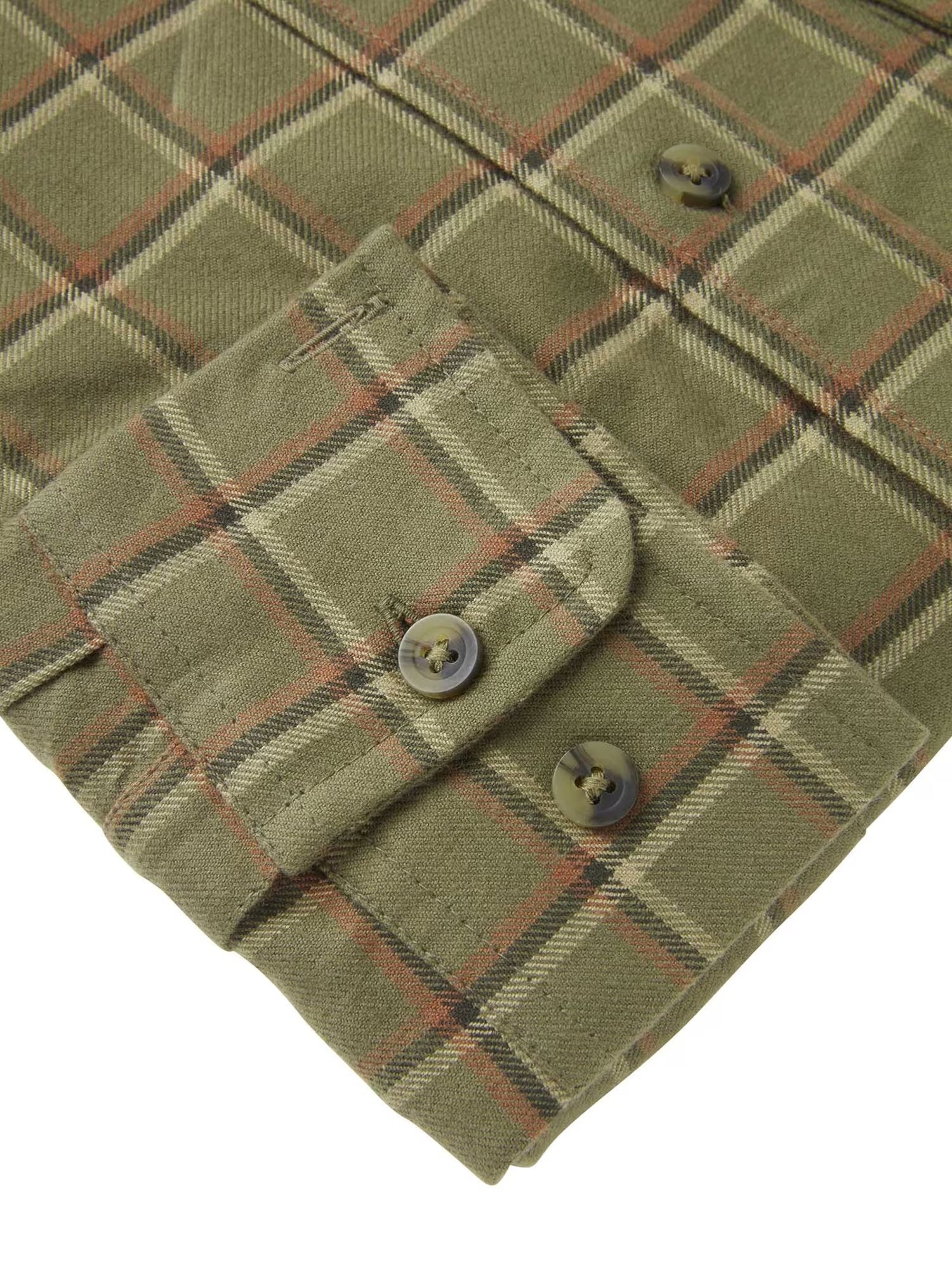 Heron Flannel Shirt Men FIELD GREEN CHECKED / S