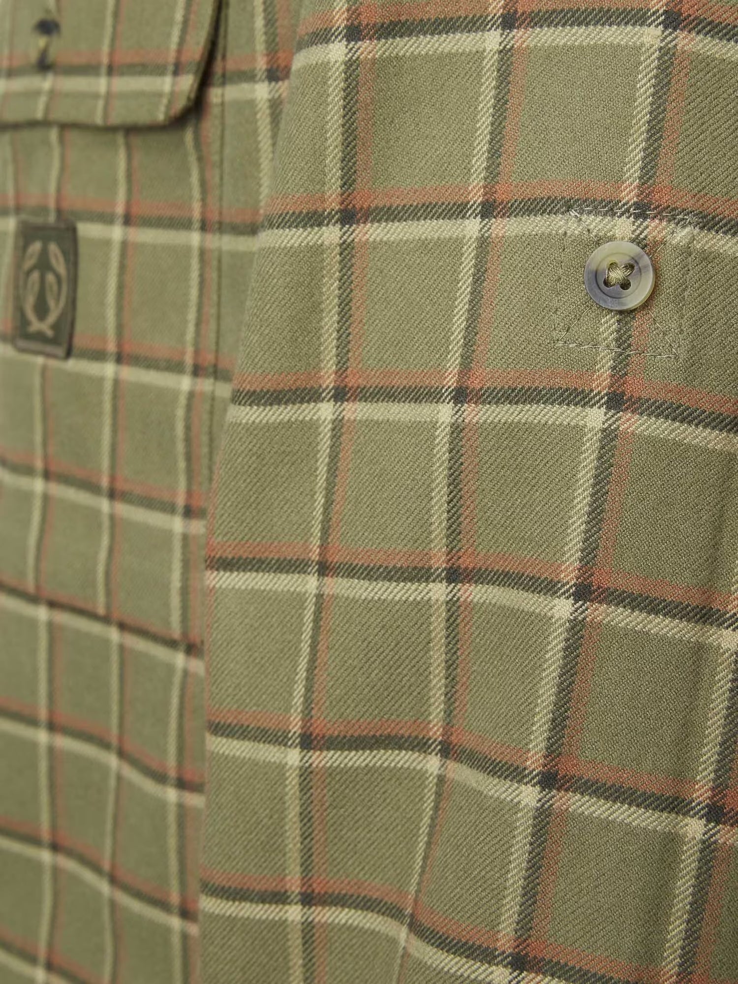Heron Flannel Shirt Men FIELD GREEN CHECKED / S