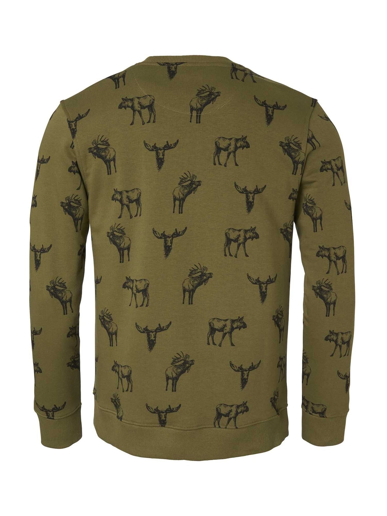 MOOSE SWEATSHIRT MEN FOREST GREEN / XS