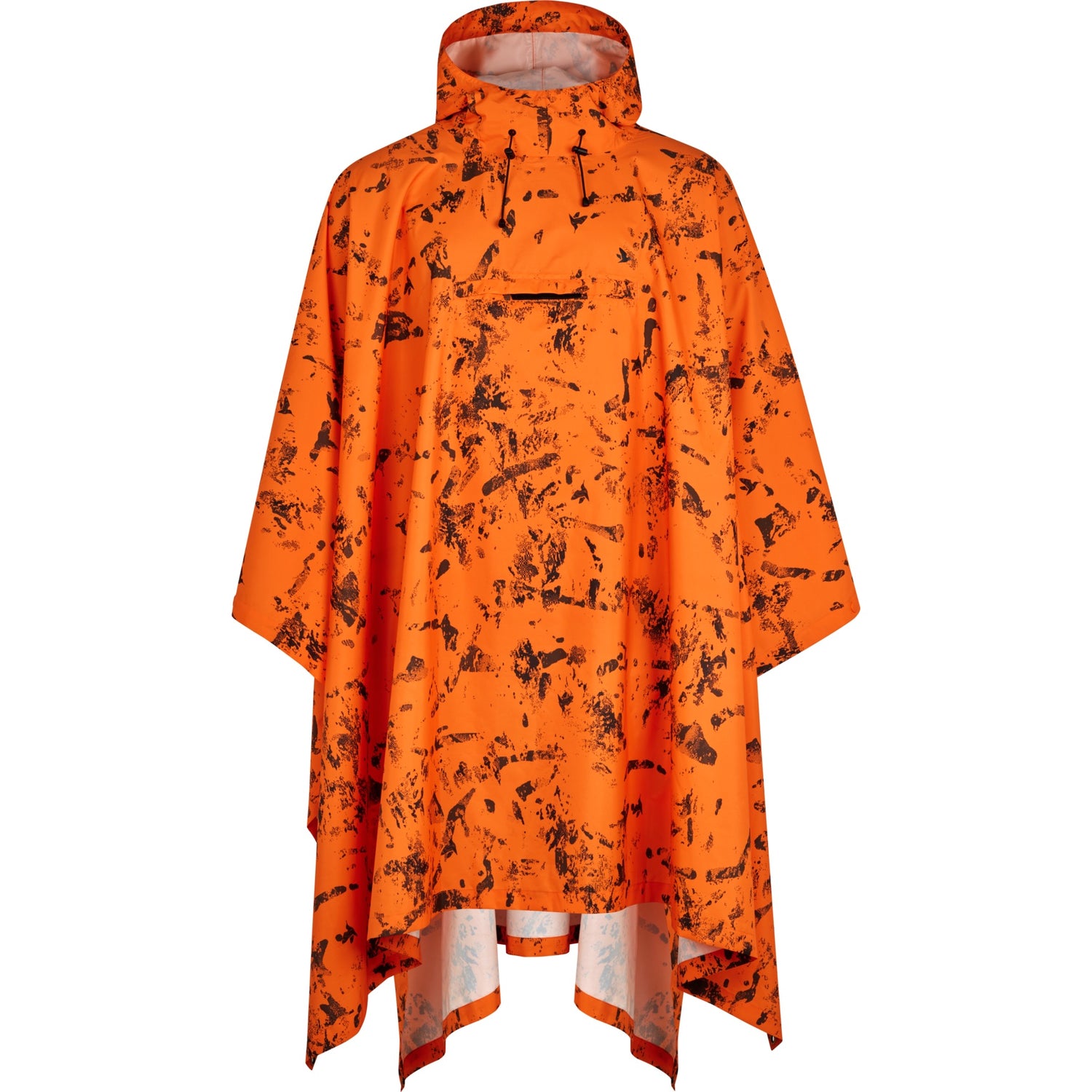 Taxus kamouflagemönstrad regnponcho BLAZE ORANGE / ONE SIZE