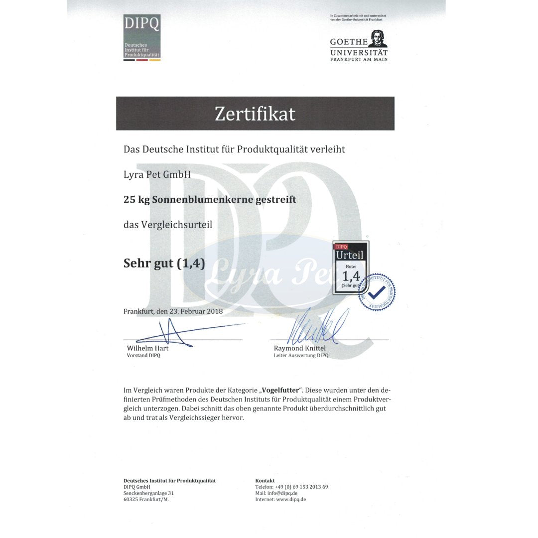 Strimmiga Solrosfrön 10 KG