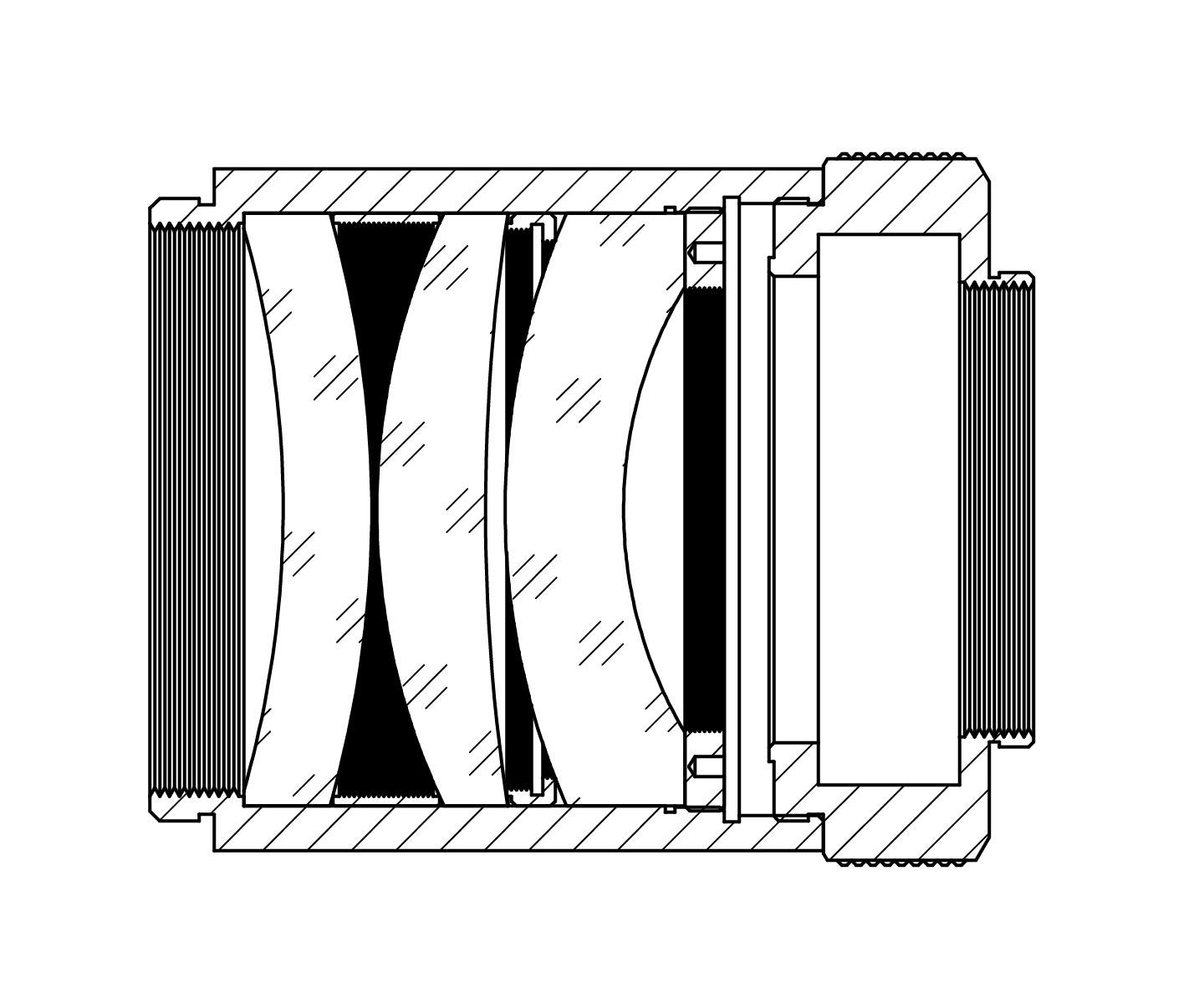 0,8x Fokalreducerare/Korrektor för TS 80 mm f/6 CF och Photoline 80 mm Triplet APO 1 ST