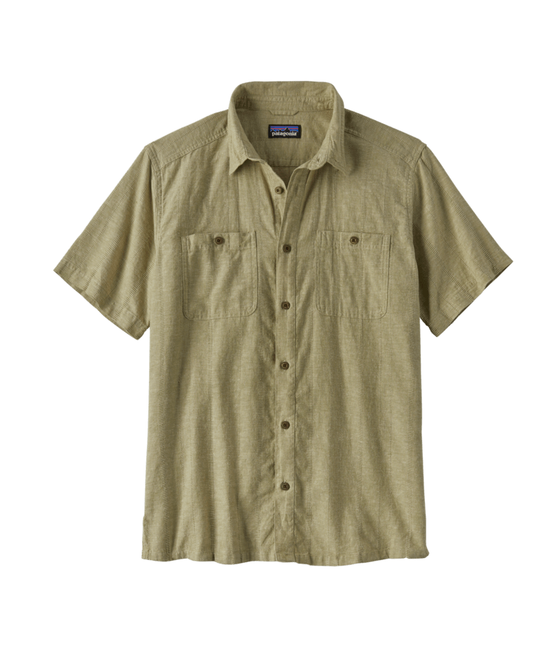 Men's Back Step Shirt SWELL DOBBY: BUCKHORN GREEN / S