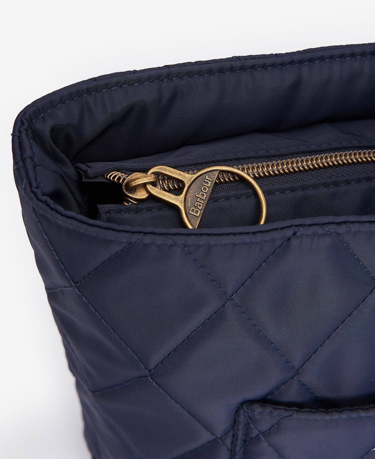 Quilt Tote Bag damväska NAVY/OLIVE / EN STL