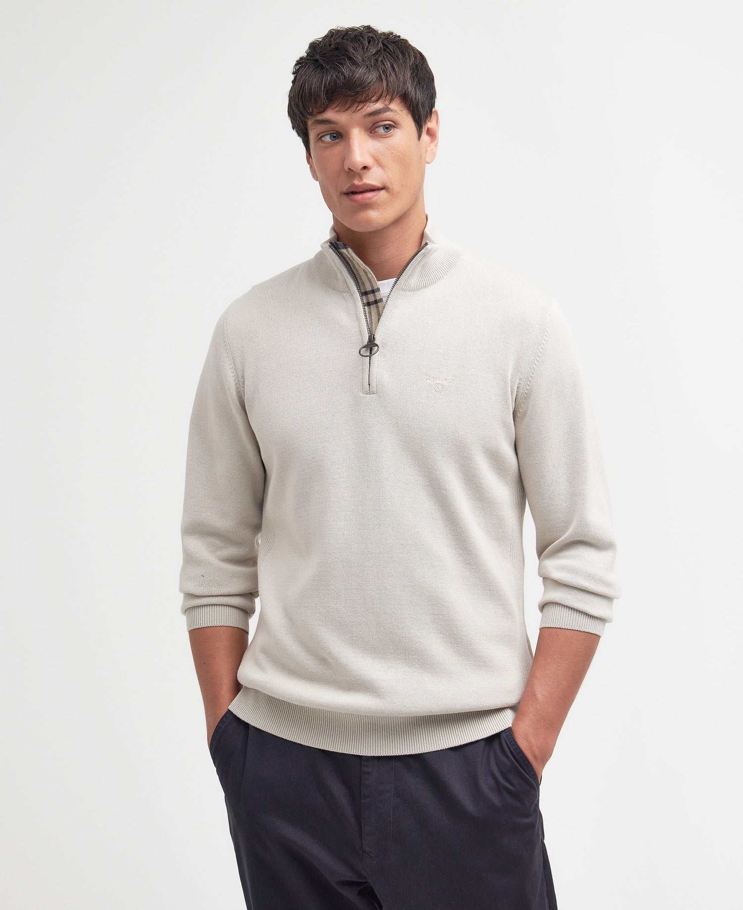 Cotton Half zip Men MIST / M
