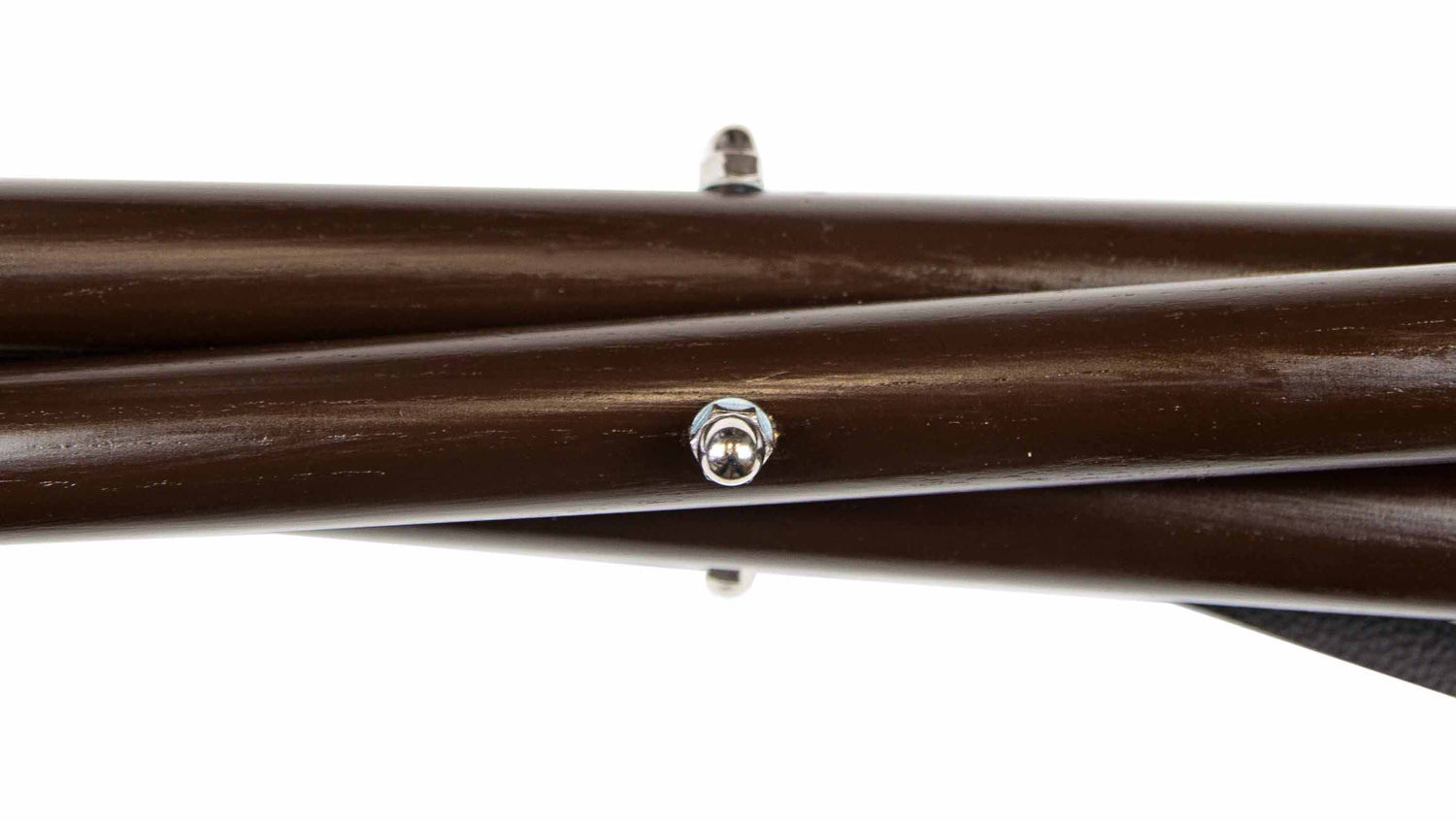 Hopfällbar pall med 3-ben och lädersits höjd 70cm MÖRKBRUN / 70 CM