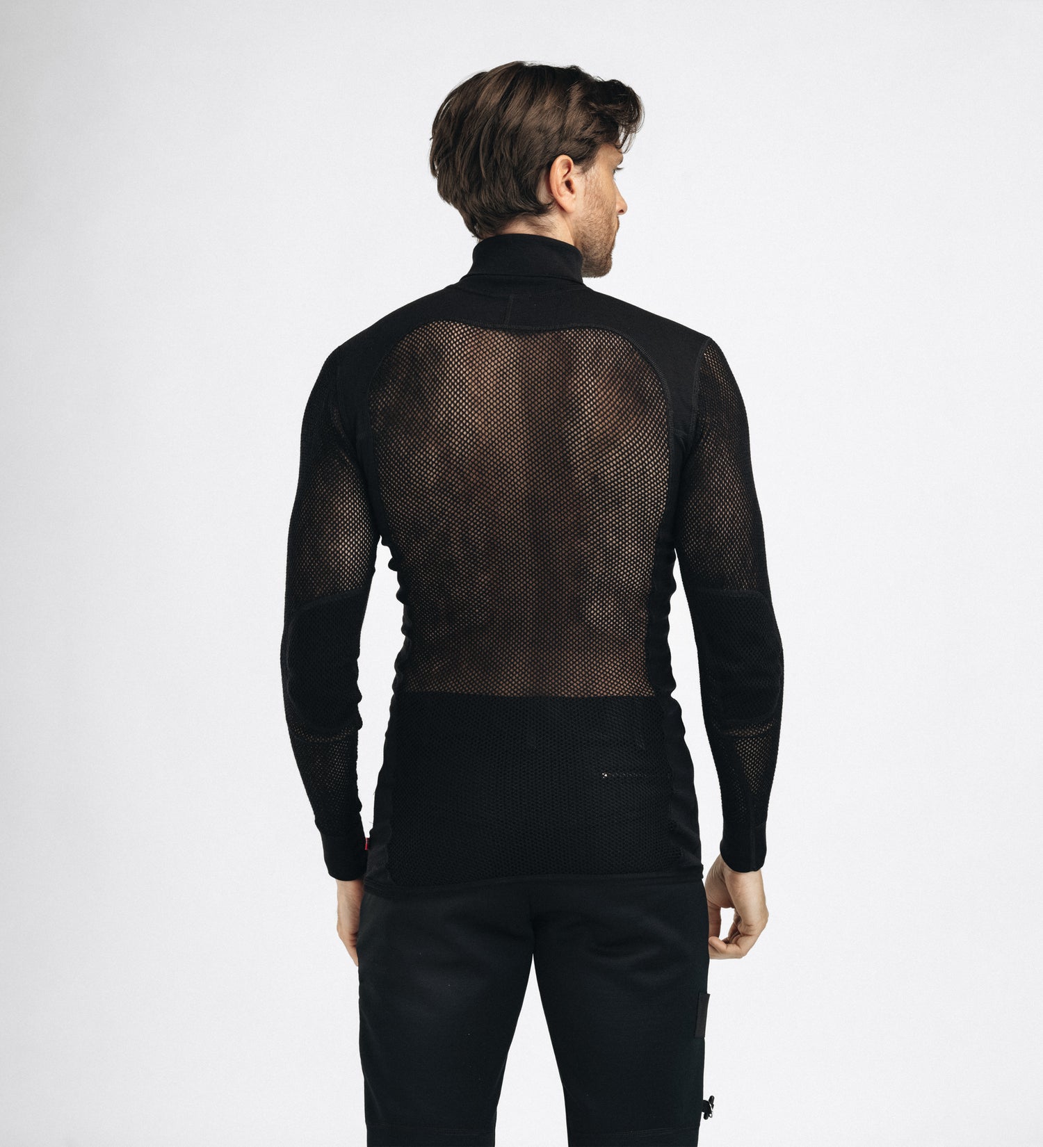 WoolNet Original Polo w/Zip Men Jet Black JET BLACK / XS