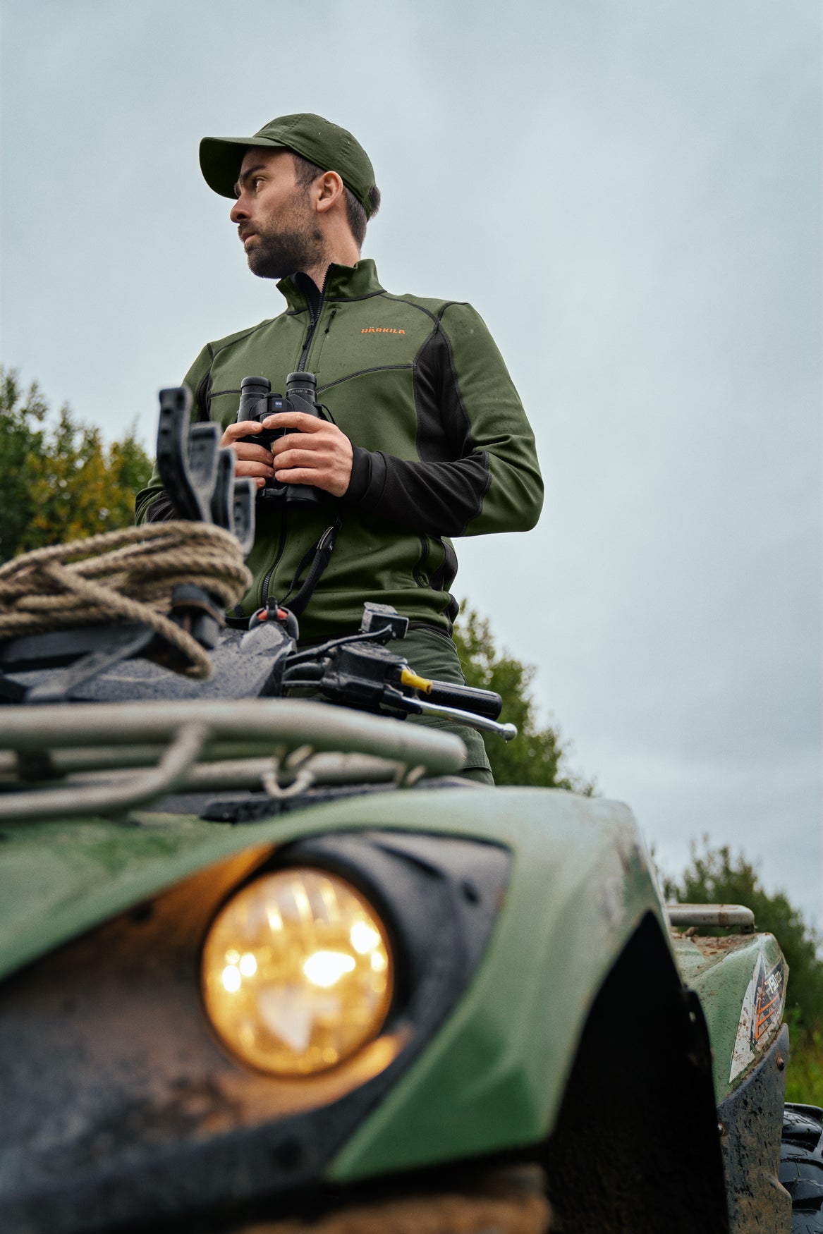 Scandinavian Fleece Jacka WILLOW GREEN/SHADOW BROWN / M