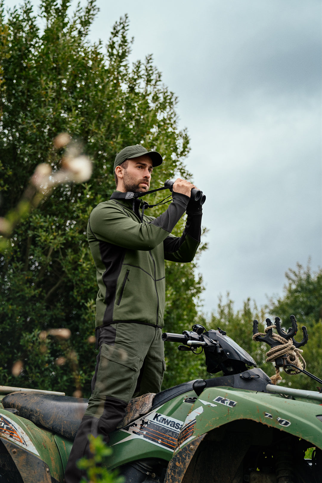 Scandinavian Fleece Jacka WILLOW GREEN/SHADOW BROWN / M