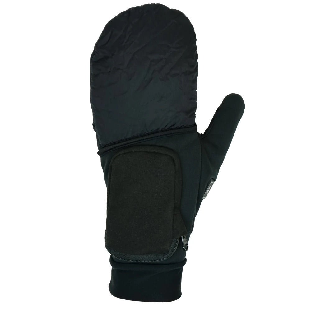 Heat FlexDuo Tunn värmehandske m. luva SVART / S/M