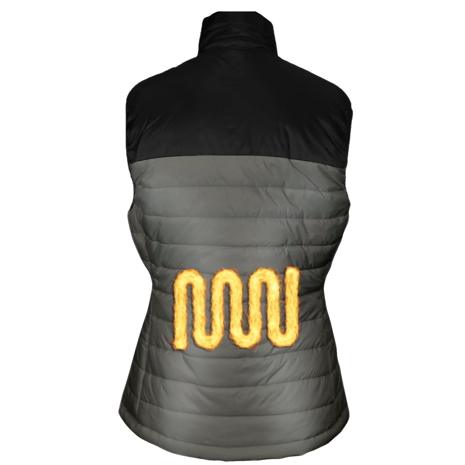 HEAT Puff Dunfri värmeväst Dam GRÅ/SVART / XS