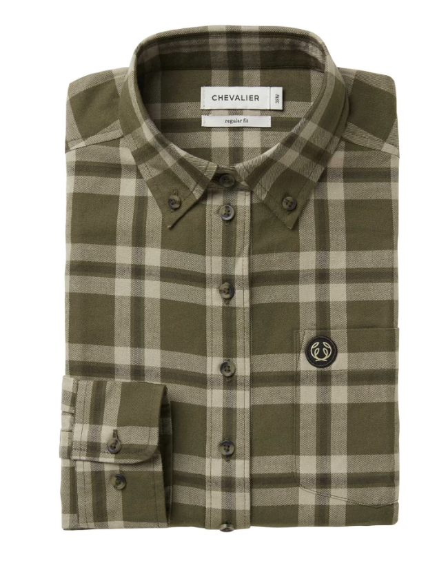 Teal Light Flanellskjorta Dam OLIVE GREEN / 34W