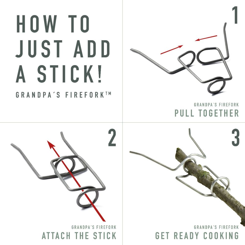 GrandPa´s FireFork 2-pack SANDYGREEN/DUSTYPINK / 103X47X19 MM