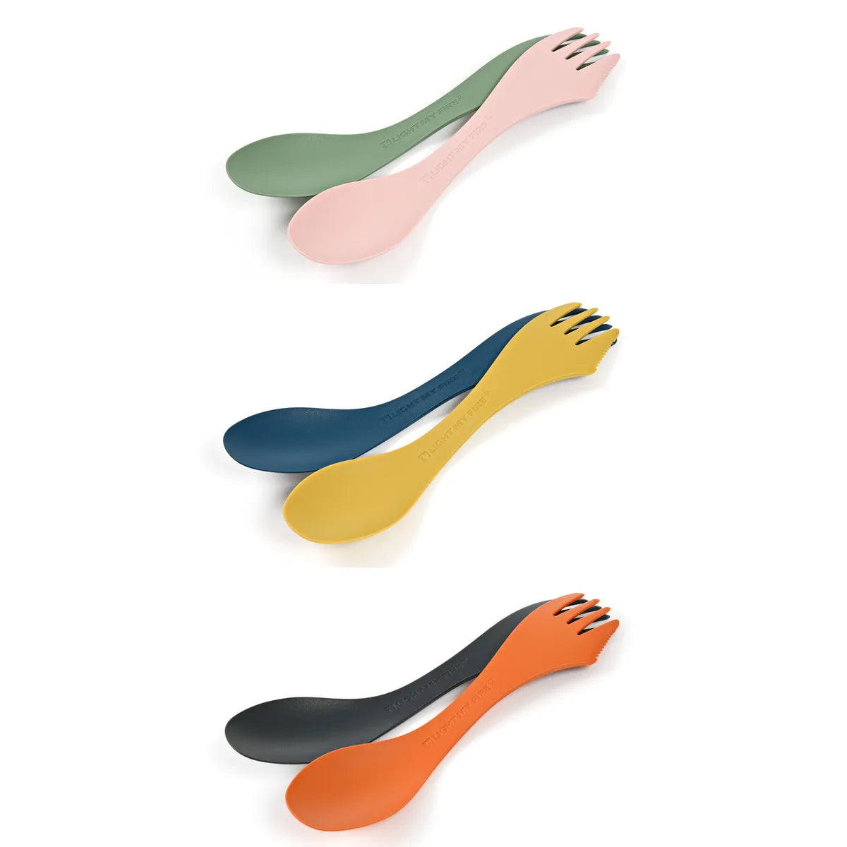Spork medium 2-pack SANDYGREEN/DUSTYPINK / 2-PACK