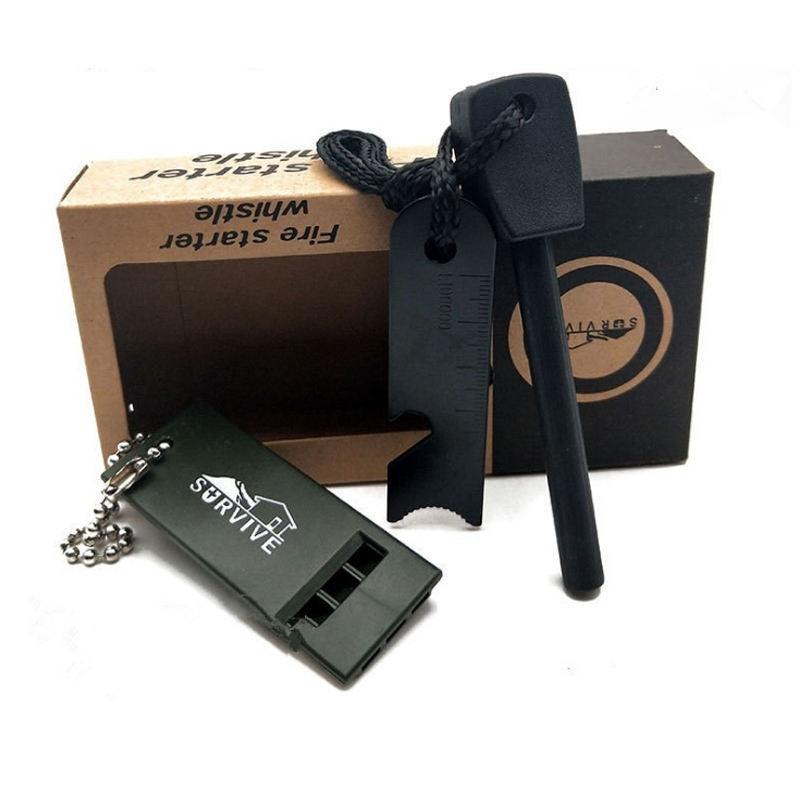 Eldstartare med visselpipa SVART/GRÖN / ONE SIZE