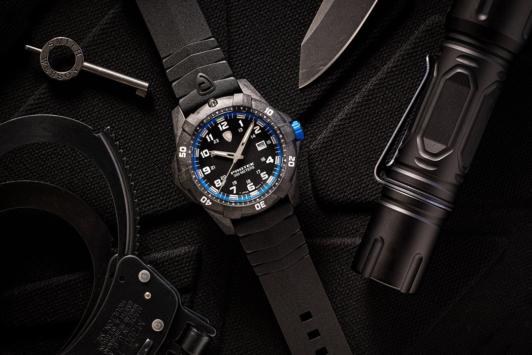 Carbon Composite Dive Series 1001 Svart Med Svart Armband SVART MED SVART ARMBAND / 1 ST