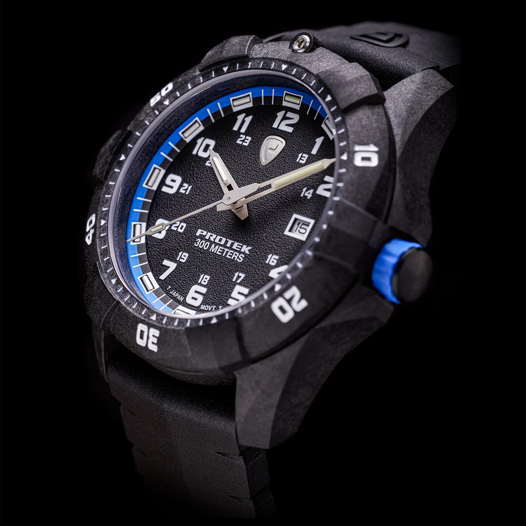Carbon Composite Dive Series 1003 Svart Blå Med Svart Armband SVART BLÅ MED SVART ARMBAND / 1 ST