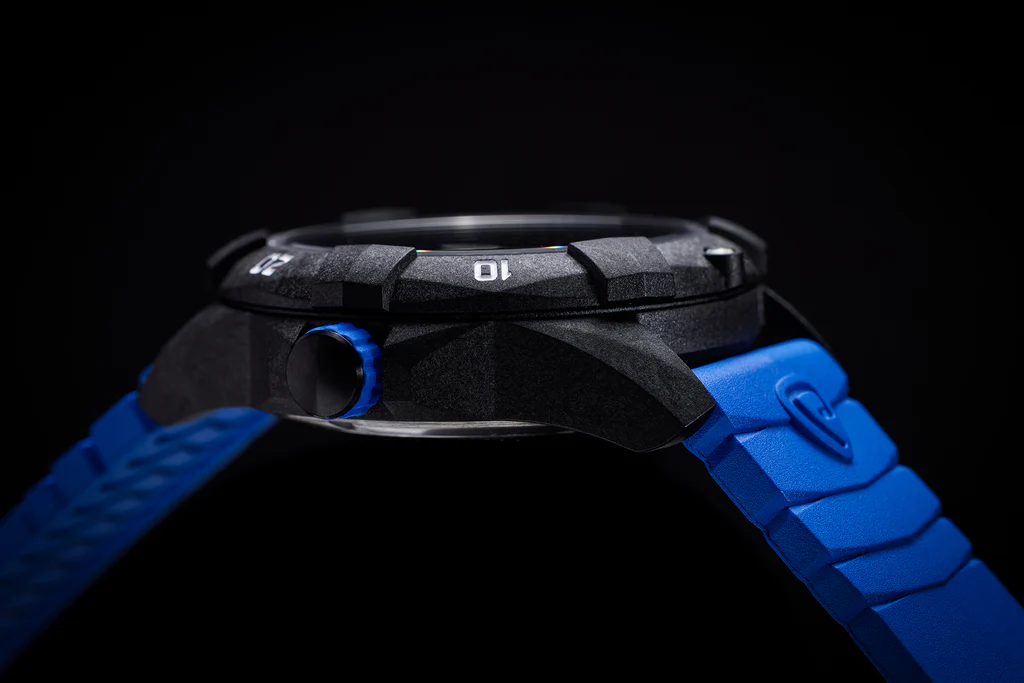 Carbon Composite Dive Series 1003B Svart Blå Med Blått Armband SVART BLÅ MED BLÅTT ARMBAND / 1 ST