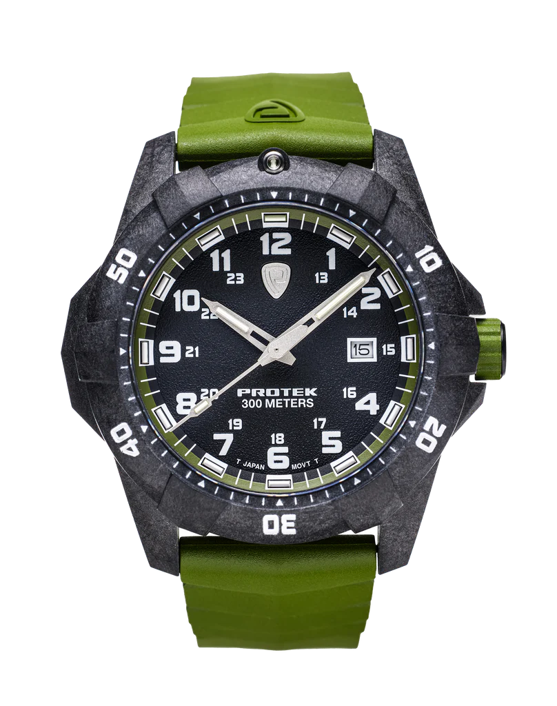 Carbon Composite Dive Series 1005G Svart Grön Med Grönt Armband SVART GRÖN MED GRÖNT ARMBAND / 1 ST