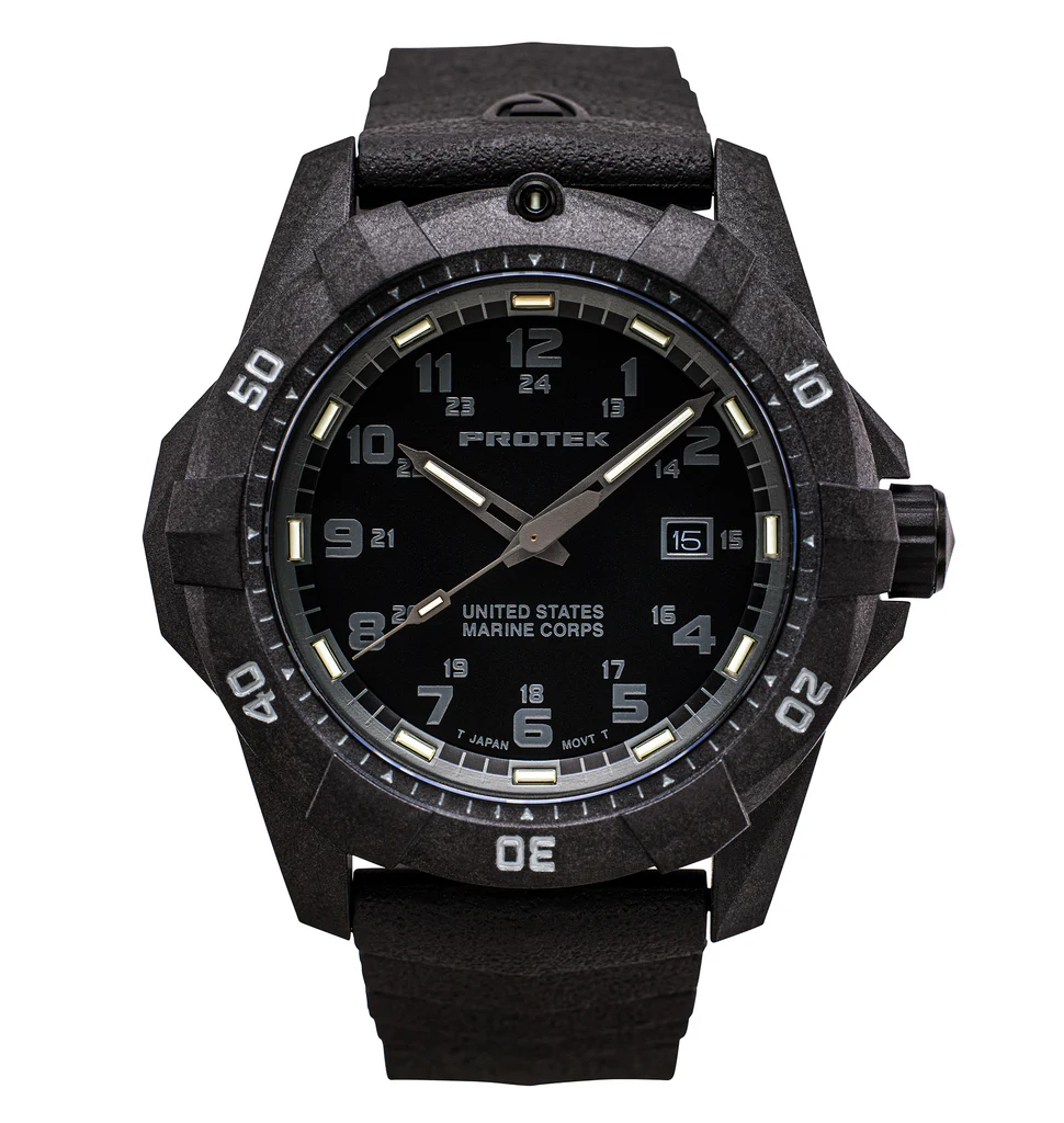 Carbon Composite Dive Series 1010 USMC SVART MED SVART ARMBAND / 1 ST / EN STL