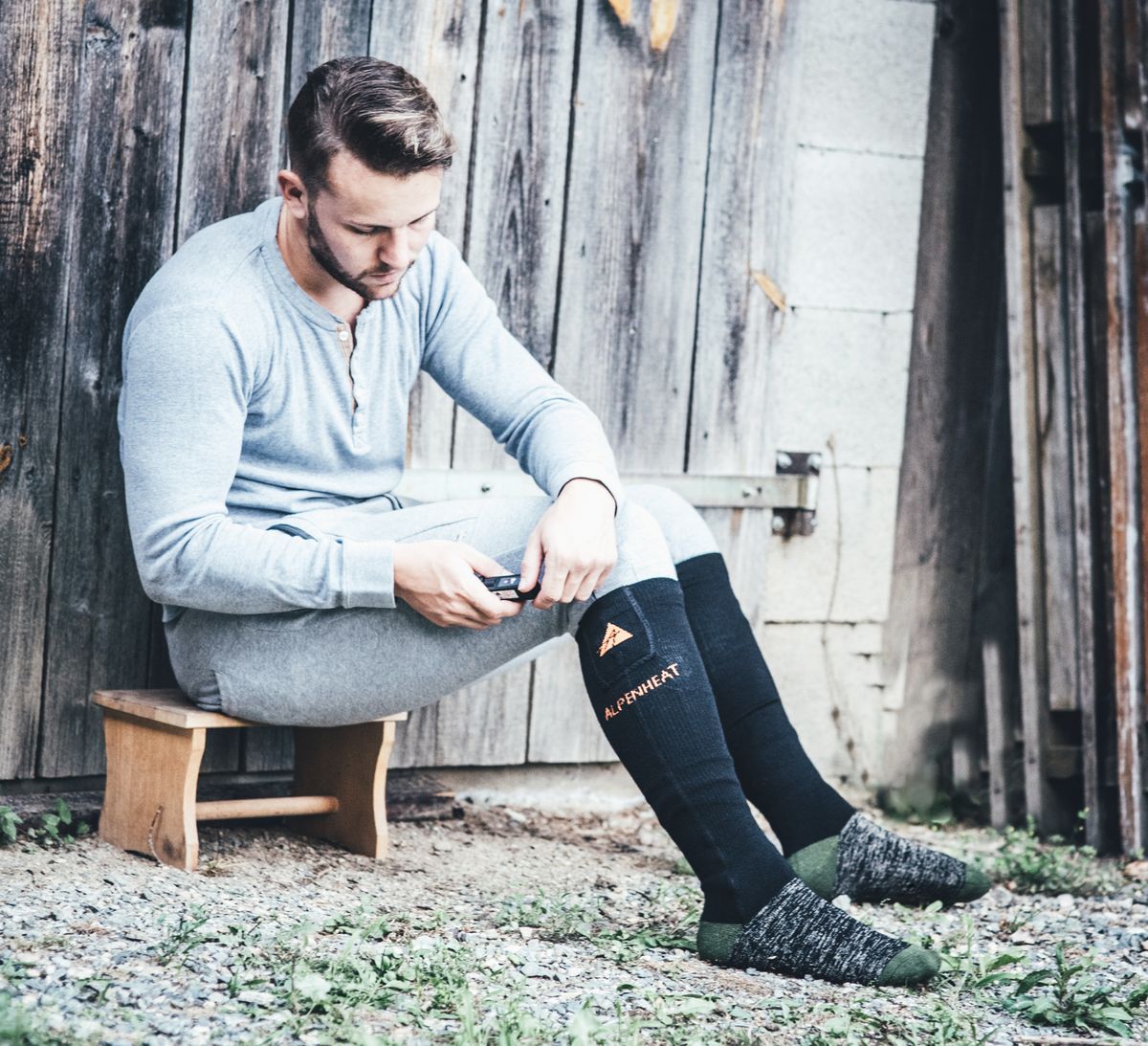 Värmesockar Appstyrda Ull Med Li-ion Batteri EUR 36-38