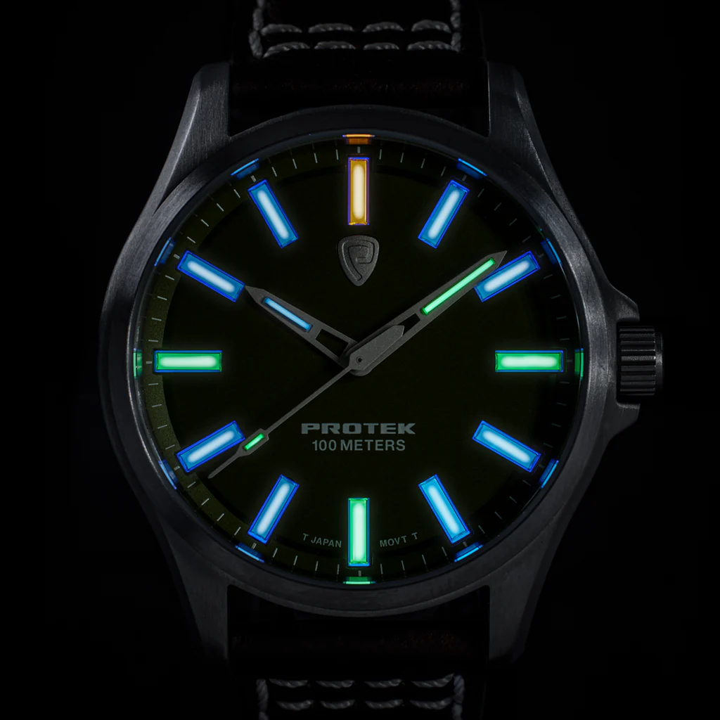 ProTek Field Series 3000 Titan TITAN SVART URTAVLA DARK TAN LÄDERARMBAND / 1 ST / EN STL