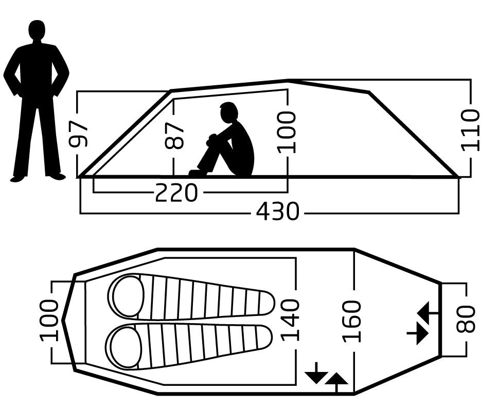 Oppland 2 (2.0) PU Tent DARK OLIVE / ONE SIZE