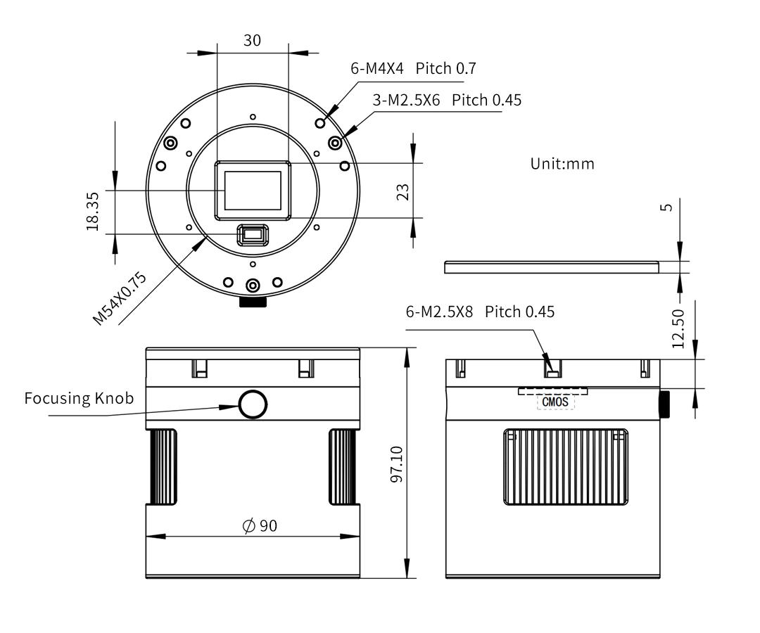ZWO Färgkamera ASI2600MC Duo - Sensor D=28,3 mm - med guidesensor 1 ST