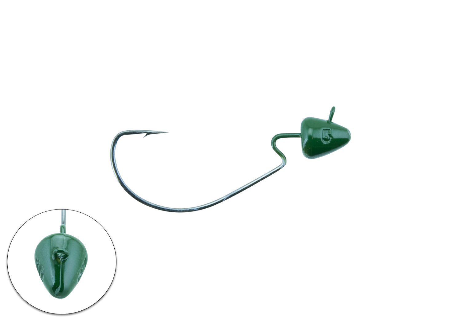 Offset Bismuth 2-pack DARK GREEN / 2/0 / 5 GRAM