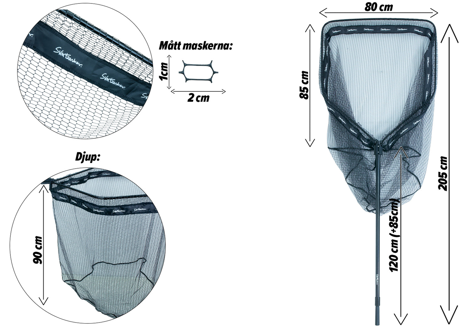 Snoken Håv Pike BLACK / XLARGE