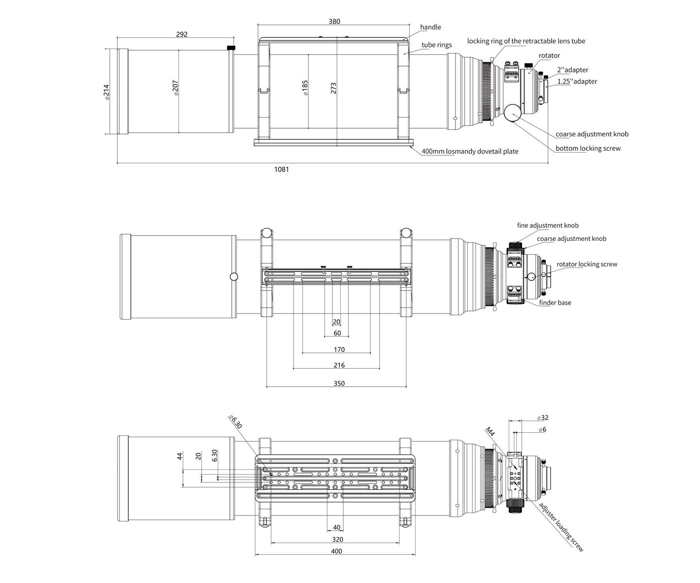 TS-Optics 185 mm f/7 Triplet Apo - EDT Design 1 ST