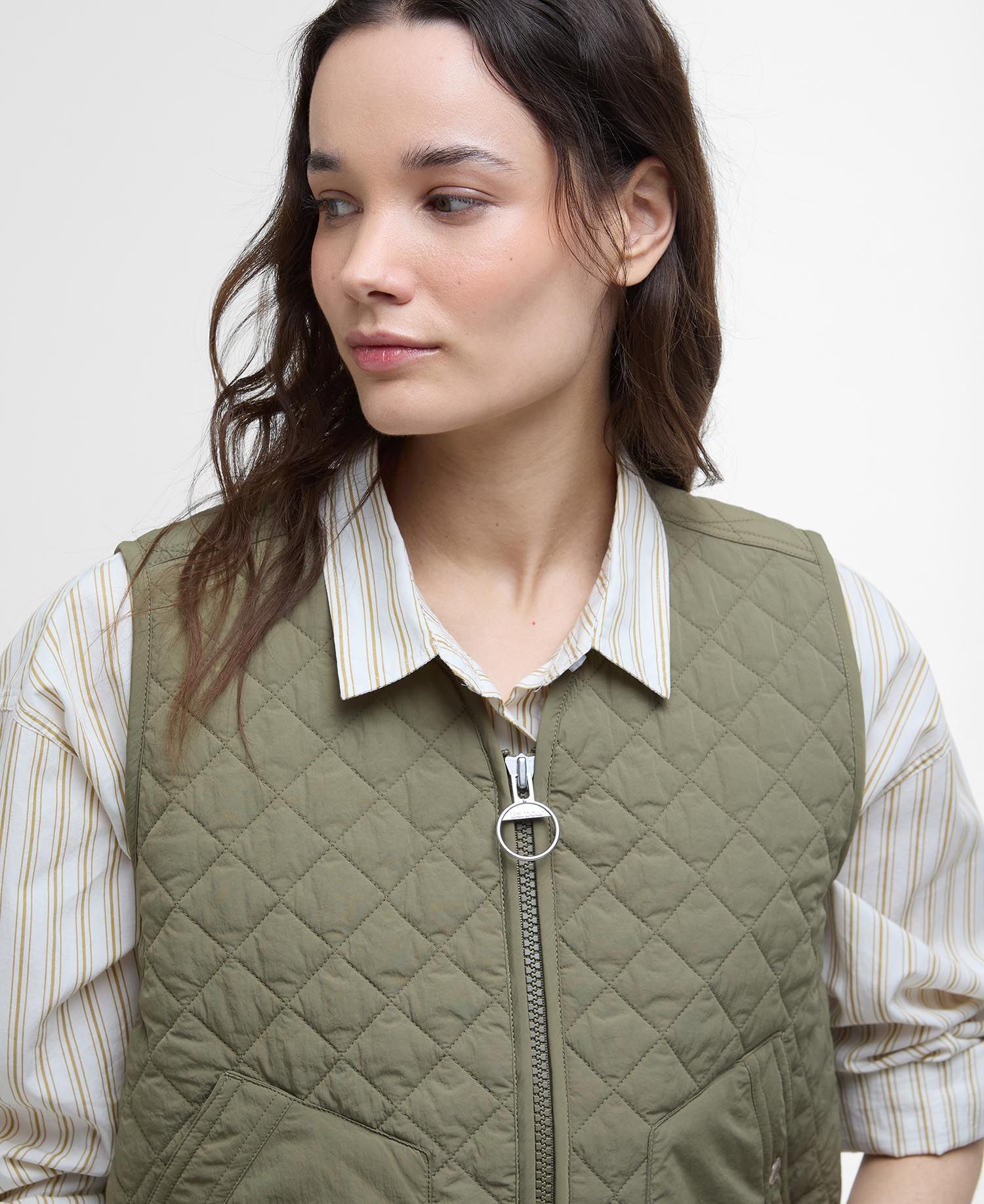 Louise Gilet Vest Women DUSKY GREEN / 10