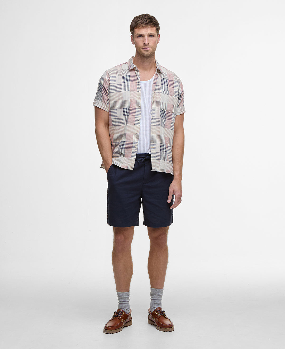 Oakshore SS Summer Fit Shirt Men WASHED STONE / S
