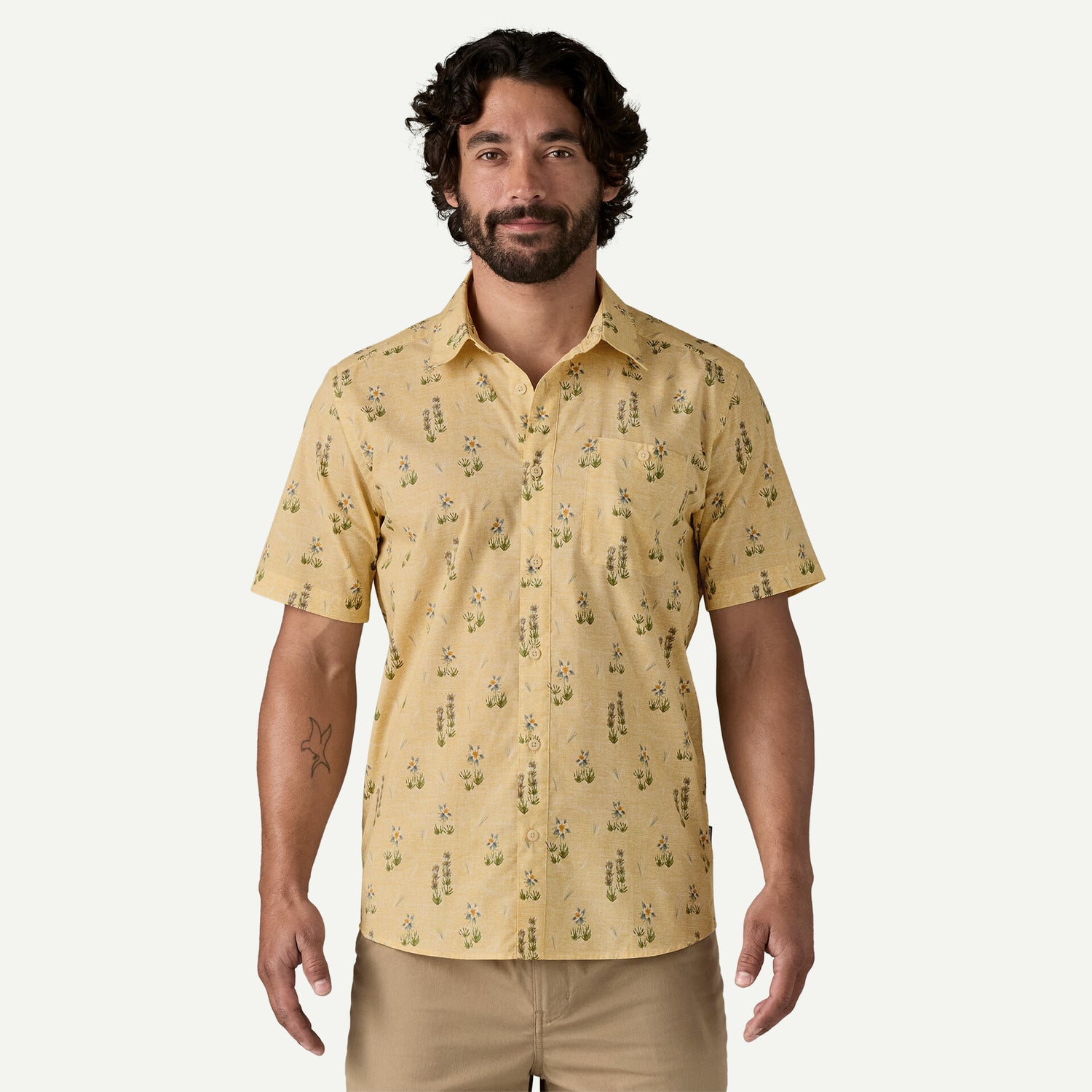 Men's Go To Shirt LUPINE TRAIL: BEESWAX TAN / S