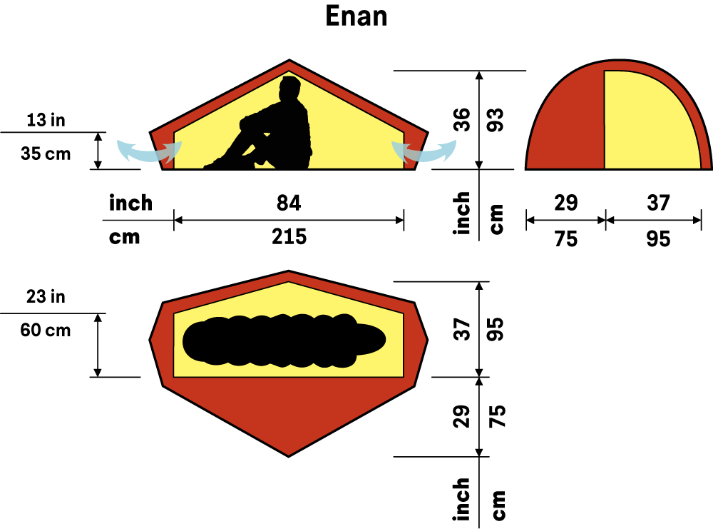 Enan tält GREEN / EN STL
