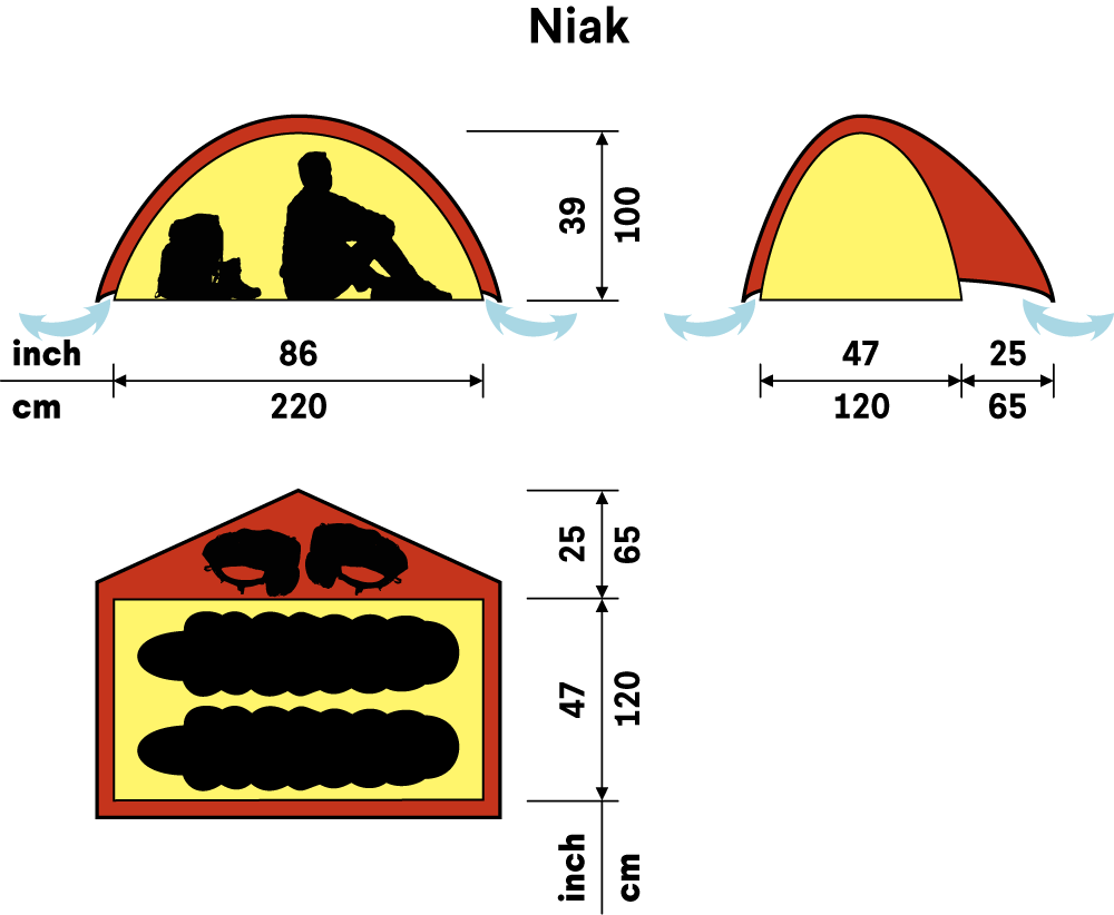 Niak 2 tält GREEN / EN STL